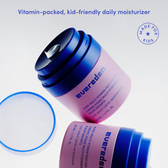 Evereden Kids Face Cream Cool Peach ingredients label highlights clean, dermatologist-tested formula.