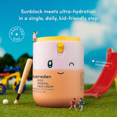 Evereden light texture image demonstrates non-greasy feel for kids.
