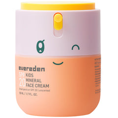 Evereden Kids Face Cream SPF20 jar provides gentle mineral protection for daily use.