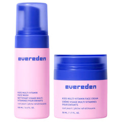 Evereden Kids Happy Face Duo Cool Peach bottle view for gentle cleansing and family use.