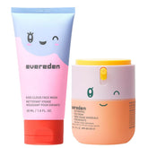 Evereden Kids Happy Morning Duo face wash bottle closeup for gentle daily cleansing.