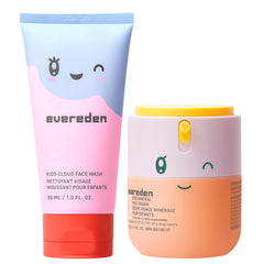 Evereden Kids Happy Morning Duo face wash bottle closeup for gentle daily cleansing.