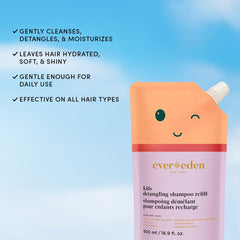 Evereden Kids Shampoo Refill lather indicates a gentle cleanse great for daily use