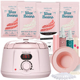 EVERLUXE waxing kit with digital warmer display for precise temperature control at home