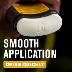 Every Man Jack Amber Sandalwood antiperspirant label emphasizes clean, dye- and paraben-free formula.