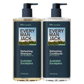 Every Man Jack Australian eucalyptus shampoo bottle delivers invigorating scalp refreshment