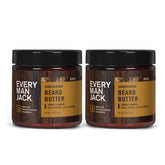 Every Man Jack beard butter subtle sandalwood packaging highlights premium beard care.