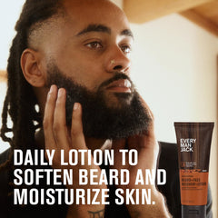 Every Man Jack beard-face recovery lotion bottle side angle for on-the-go moisture