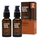Every Man Jack beard oil aged bourbon bottle ready for daily grooming and shine.