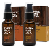 Every Man Jack beard oil bottle for nourished beard and skin.