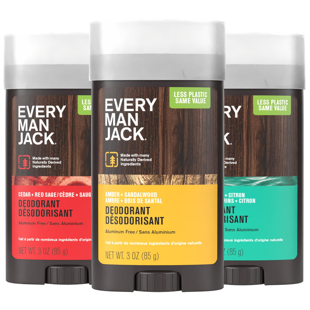 Every Man Jack Cedar Red Sage deodorant stick with woodsy scent for daily confidence