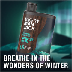 Every Man Jack Northern Lights bottle side showing ergonomic design for daily use.