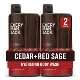 Every Man Jack Nourishing Cedar Red Sage bottle front for a fresh cleanse.