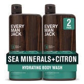 Every Man Jack Nourishing Sea Minerals + Citron bottle front offers a refreshing cleanse.