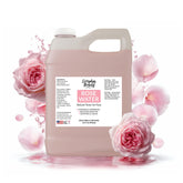 Everyday Beauty rose water toner bottle pour offers refreshing hydration for sensitive skin.