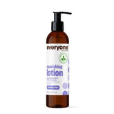 Everyone nourishing lavender-aloe lotion bottle with soothing lavender scent.