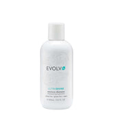 EVOLVh UltraShine Moisture Shampoo bottle front emphasizes color-safe shine and moisture.
