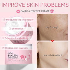Evolvique Sakura moisturizer jar showcases long-lasting moisture for daily routines.
