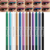evpct 12 colors eyeliner swatches show bold pigments for versatile looks.