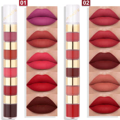 evpct 20 colors lipstick swatch collection demonstrates vibrant shades and versatile looks
