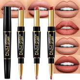 evpct 3Pcs nude beige lip liner and lipstick set packaging showcases premium gift-ready presentation for gifting.