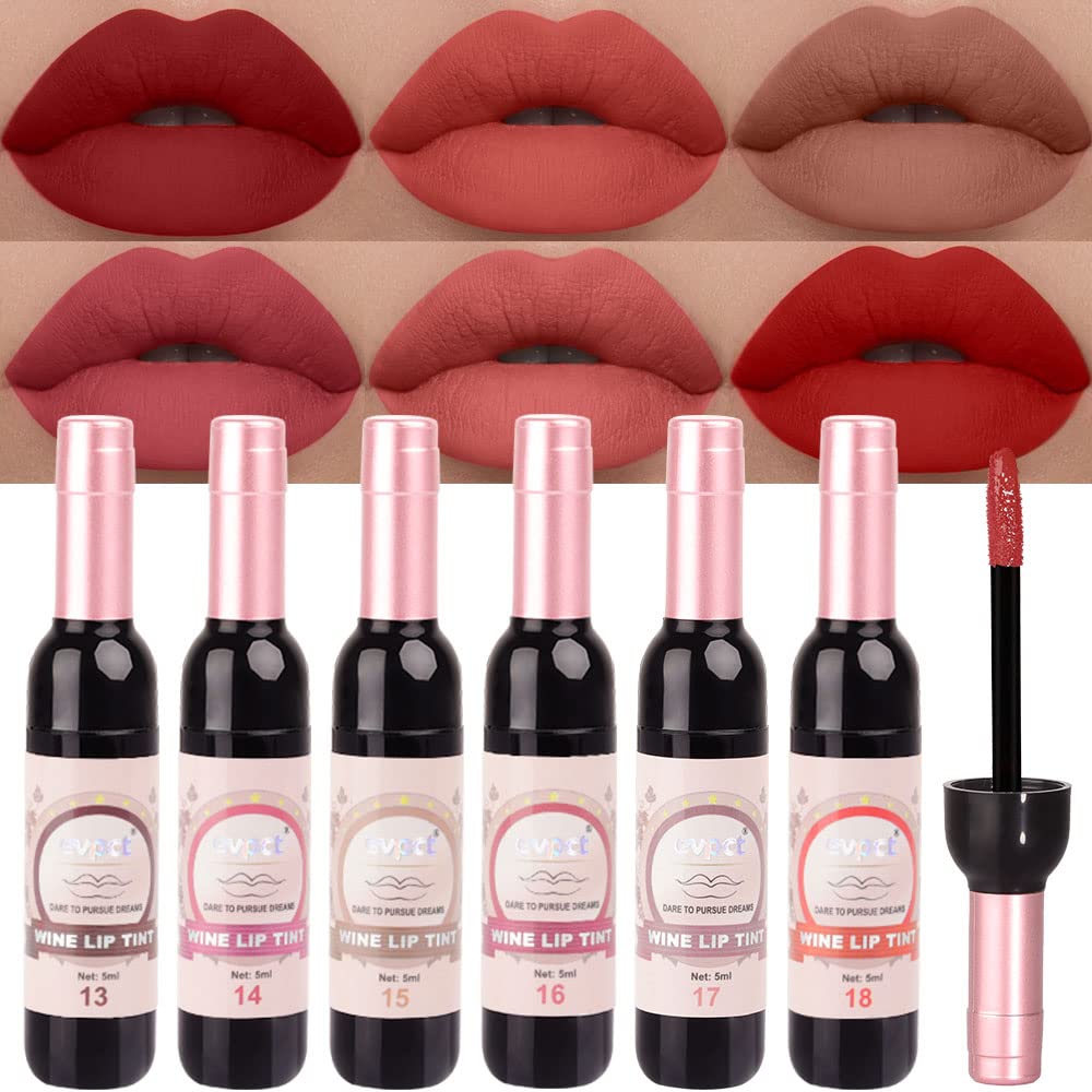 evpct wine bottle lip tint packaging looks gift-ready for celebrations.