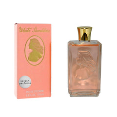 Evyan White Shoulders bottle front, classic elegance for evening wear inspiration