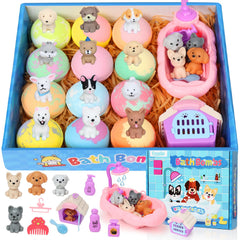 Excalla bath bombs with toy inside add a playful bath-time surprise.