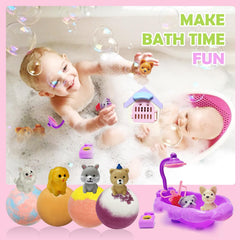 Excalla mini bathtub with shower and dog house accessory set.