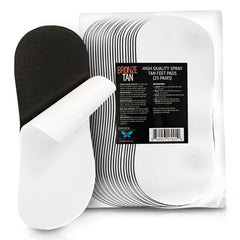 Existing Beauty Bronze Tan Sticky Pads feet closeup protect feet during sunless tanning