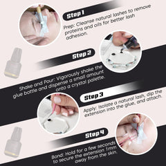 Existing Beauty professional lash glue bottle demonstrates strong bond for durable lash extensions.