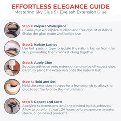Existing Beauty Sky Glue S+ five-ml bottle-front shows compact salon-grade packaging for quick re-stocks.