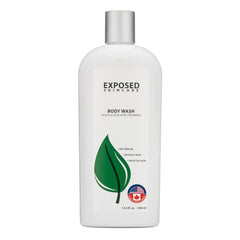 Exposed Skin Care bottle pour shows easy-to-use body wash for smoother skin everyday.