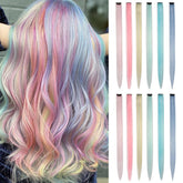 EXTACIO clip-in hair extensions 22 inch for instant length and color