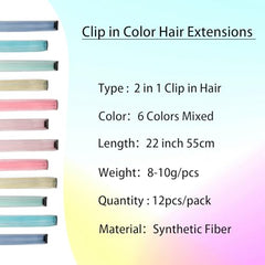 EXTACIO silver tinsels 2 in 1 design add sparkling accents to styles