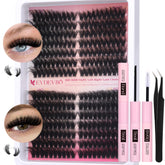 EYDEVRO Fluffy Lash Clusters Kit front view for easy DIY lash application