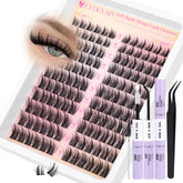 EYDEVRO Manga Lash Clusters Kit packaging shows beginner-friendly DIY use.