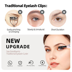EYECURL S600 compact design in silver-pink for travel-friendly styling.