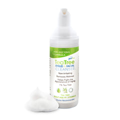EyeEco age-defying tea tree cleanser bottle for eyelids and face, gentle cleansing for sensitive eyes.