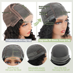 Eyefanniy glueless wig closeup density reveals full 200 percent volume