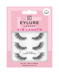Eylure Eyl Fluttery Light 008 multipack packshot highlights full outer-edge lash.