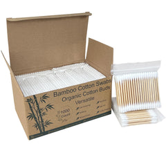 Eyxformula 1000-count wooden cotton swabs bulk pack for everyday cleaning and makeup removal.