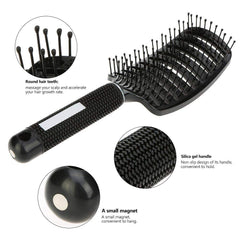 eyxformula hair brush wet/dry use demonstrates versatile styling on damp or dry hair.