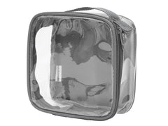 EzPacking clear TSA-approved travel toiletry bag front view for easy security checks.