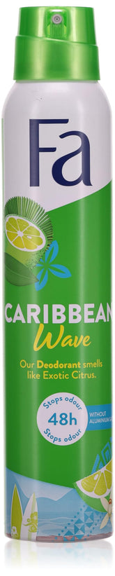 Fa Caribbean Lemon deodorant spray bottle ready for daily freshness after workouts