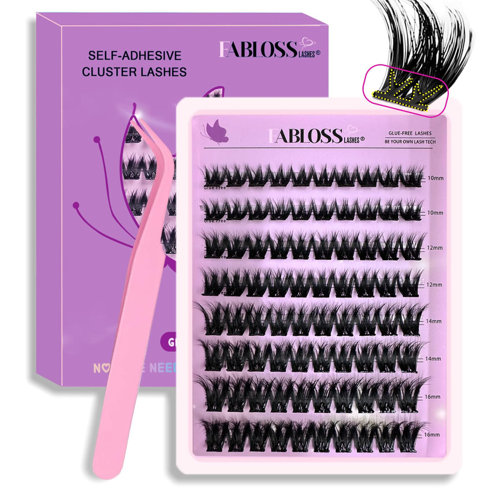 Fablosslashes self-adhesive lashes closeup pack for quick glam on busy mornings