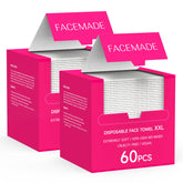 FACEMADE XXL face towels-12x12 inches deliver soft, absorbent cleansing for daily skincare.