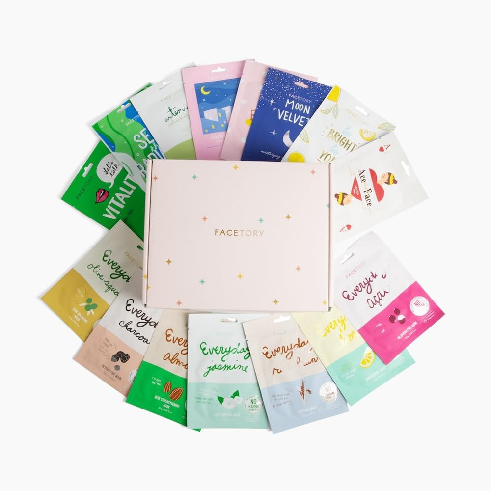 FACETORY Gift Set Box Front shows a luxury skincare gift option for birthdays and holidays.