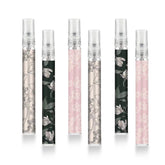 Facewegen travel perfume atomizer set with six 10ml bottles for easy on-the-go fragrance storage.