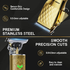 FADEKING cordless hair clippers offering long battery life for extended grooming